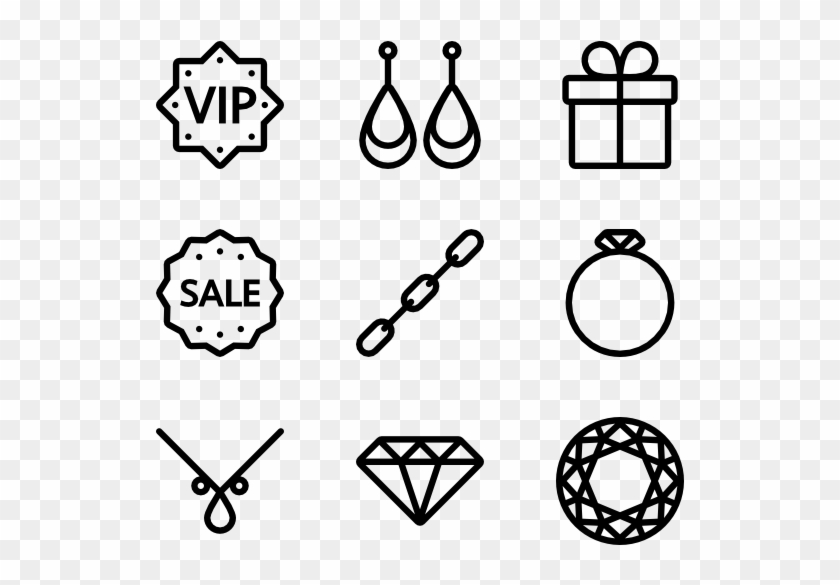 Diamond Icons Free Vector - Jewelry Icon #1352056