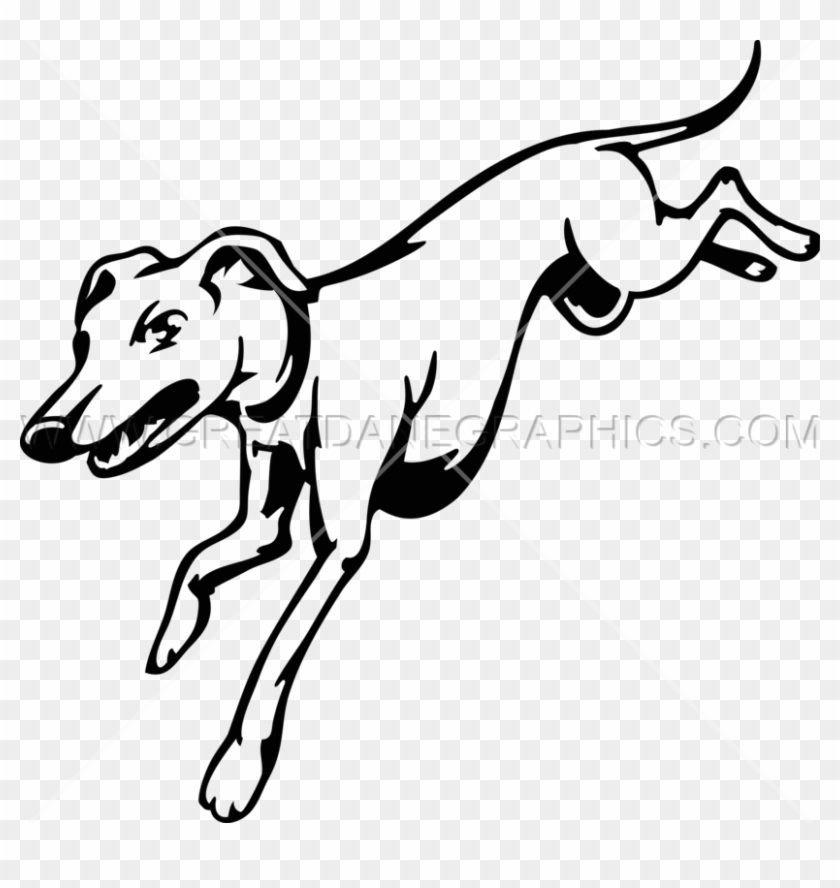 Leaping Dog - Printed T-shirt #1352086