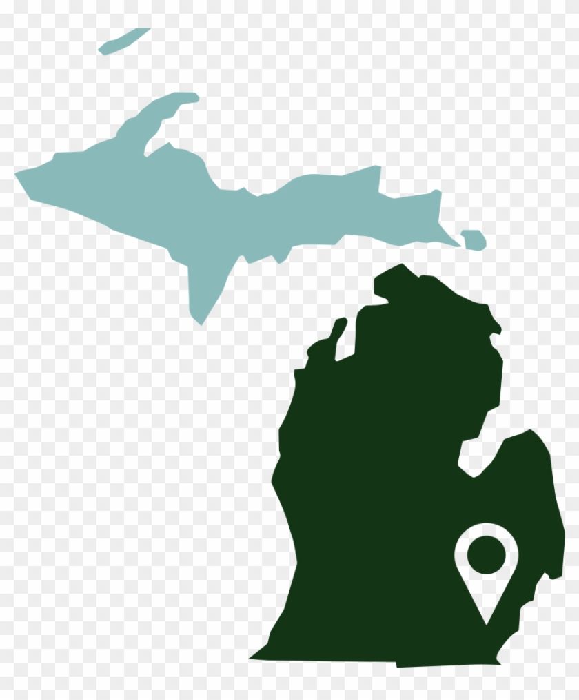 Michigan Clipart Silhouette Clip Art Library Download - Michigan Map Silhouette #1352110