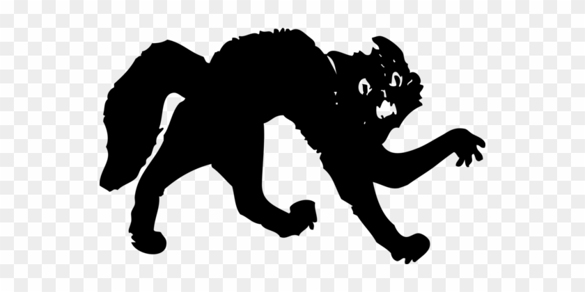 Black Cat Kitten Silhouette Download - Black Cat Clip Art #1352147