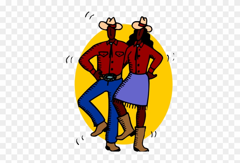 Country Western Dance - Line Dancing Clipart Gif #1352160