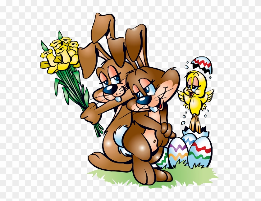 Funny Easter Bunny Rabbits Cartoon Clip Art Images - Leuke Paasplaatjes #1352194