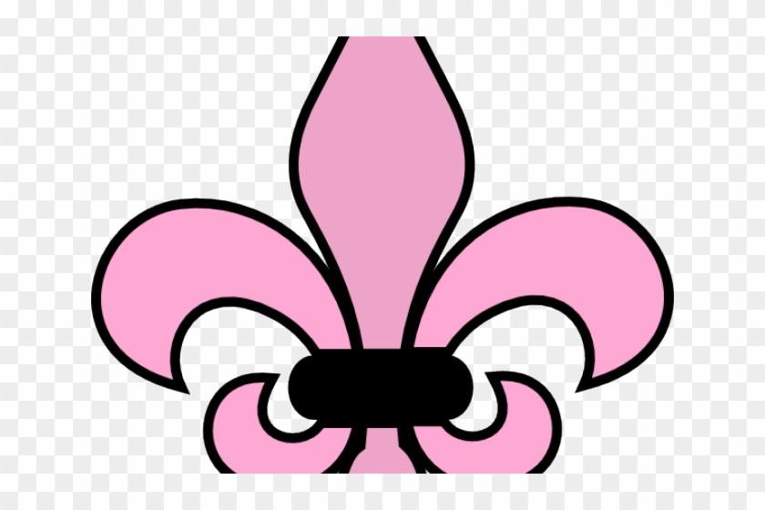 Pink Flower Clipart Girly Flower - Fleur De Lis Clip Art #1352299