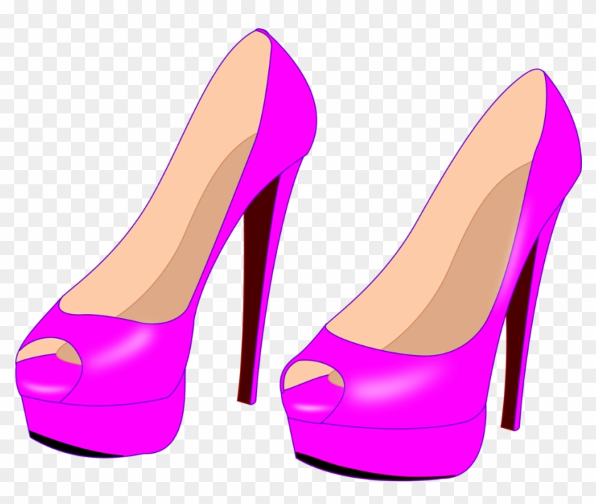 Clip Art Freeuse Heeled Shoe Stiletto Court - Desenho De Sapato De Salto Vermelho #1352303