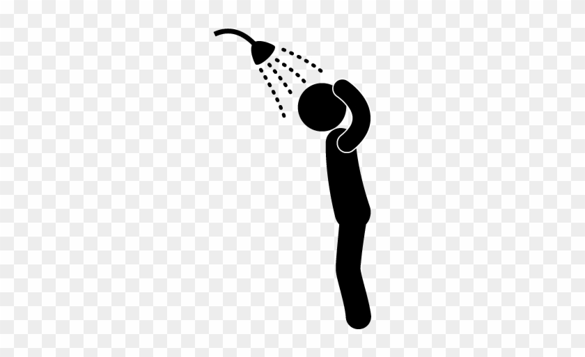 Shower Clipart Pictogram - Take A Shower Silhouette #1352404