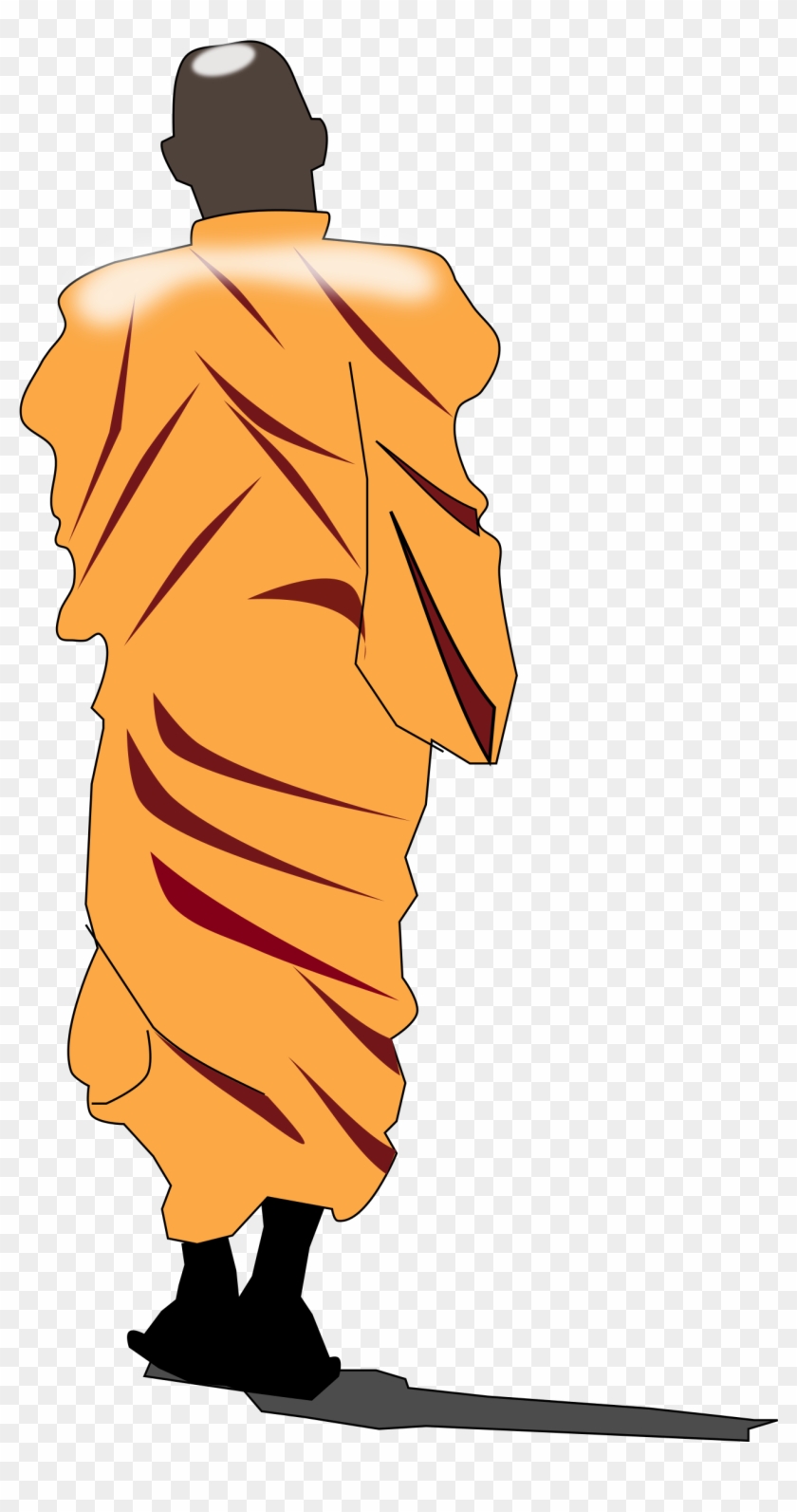 Clipart - Monk Walking - Monk Clipart #1352459