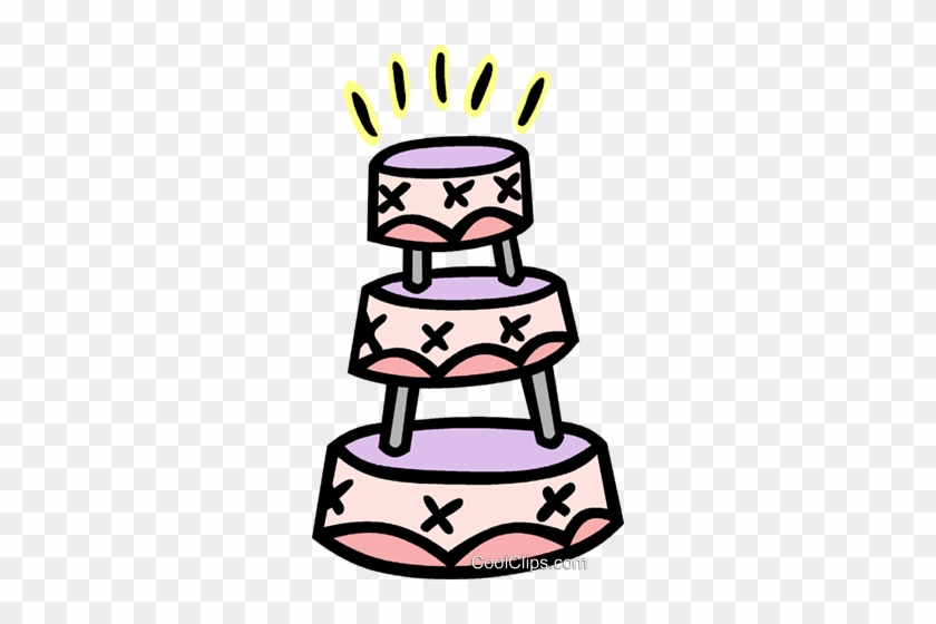 Wedding Cake Royalty Free Vector Clip Art Illustration - Mixed Media #1352503