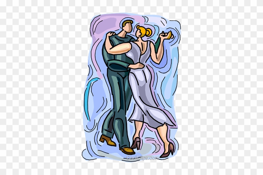 Two People Dancing Royalty Free Vector Clip Art Illustration - Illustration #1352511