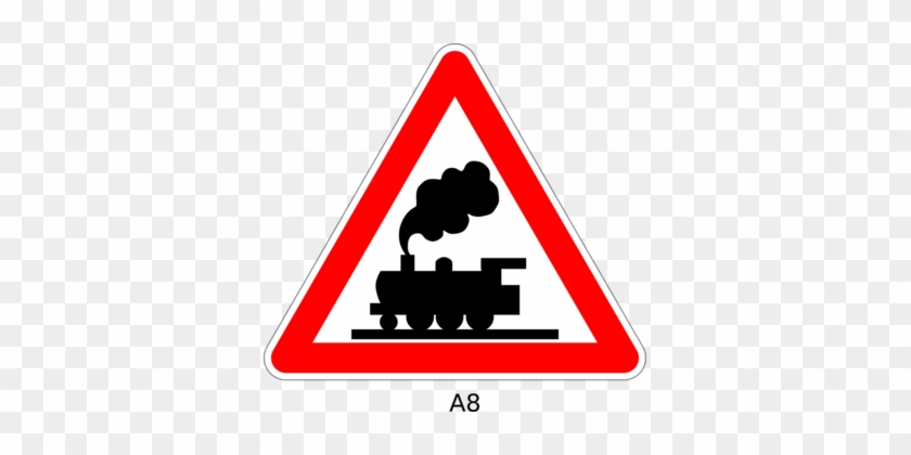 Rail Transport Train Level Crossing Track Computer - Railroad Crossing Sign Png #1352710