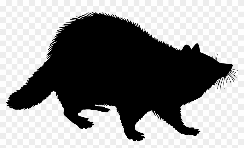 Clipart - Raccoon Silhouette Clip Art #1352808
