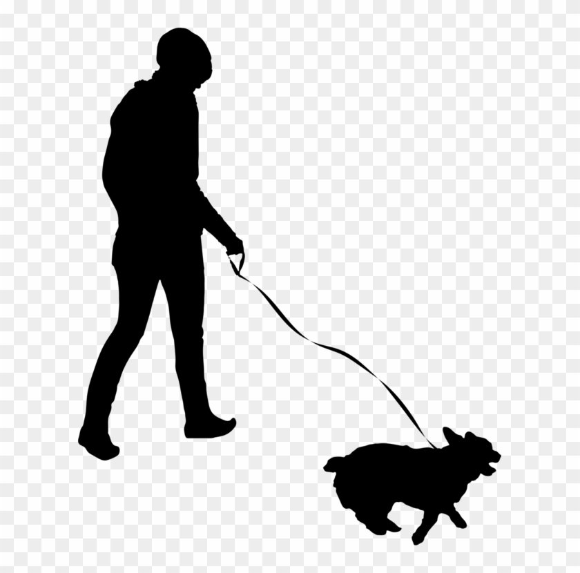 All Photo Png Clipart - Person Walking Dog Silhouette #1352853