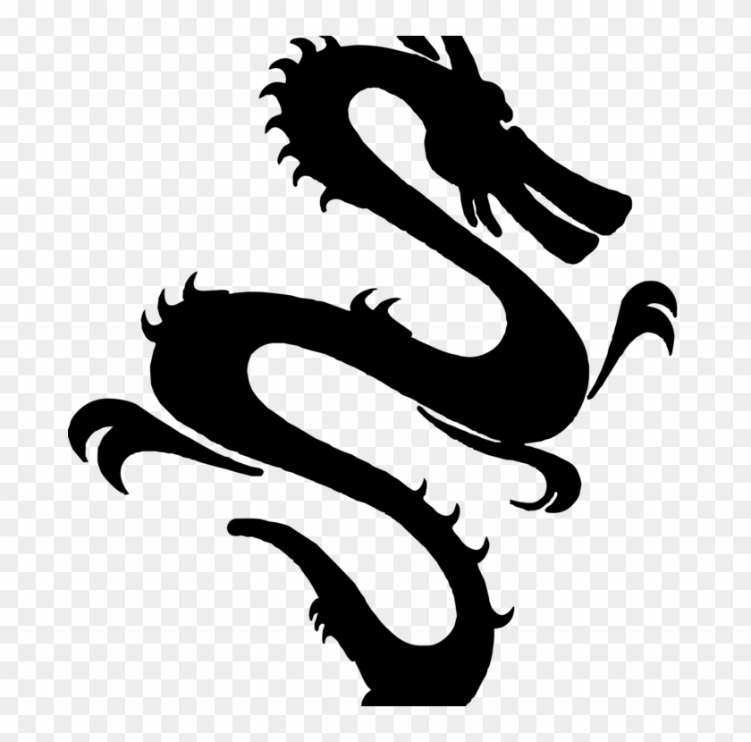 China Chinese Dragon Black And White Line Art - Chinese Dragon Clipart Black And White #1352882