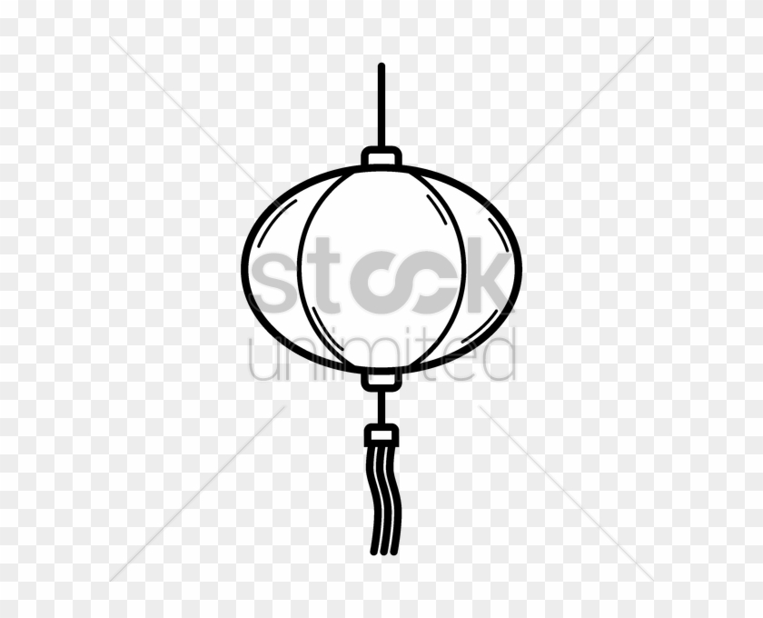 Download Lanterns Chinese Outline Clipart Paper Lantern - Chinese Lantern Outline Black And White #1352892