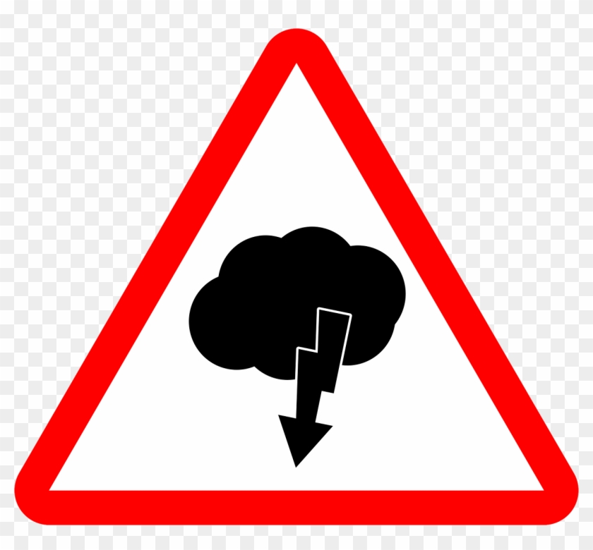 Storm Warning Thunderstorm - Road Sign Cat #1352952