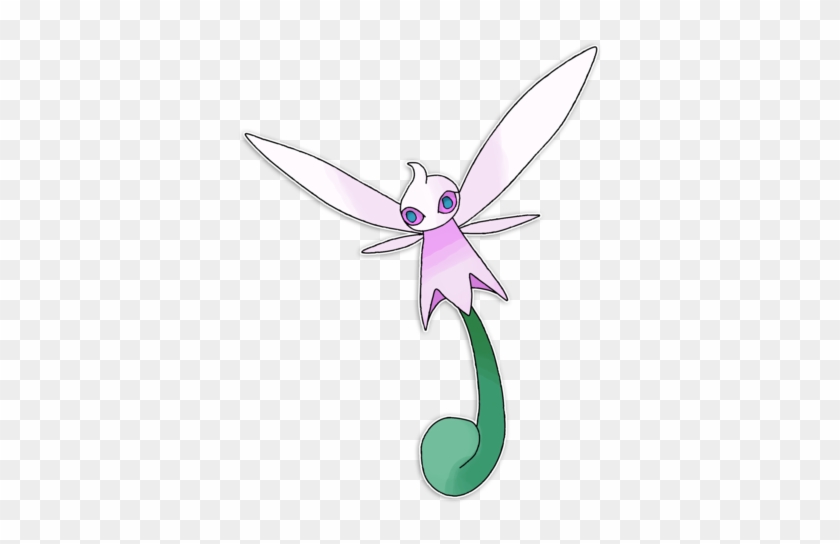 Fairy/grass Type Veelen Uses Its Tail To Hold Onto - Cartoon #1352956