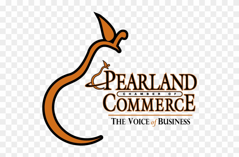 Pearland Chamber Of Commerce Logo With Big Pear - Pearland Chamber Of Commerce #1353003