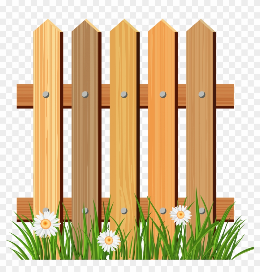 Fence Clipart Flower Gardening - Fence Clipart #1353045