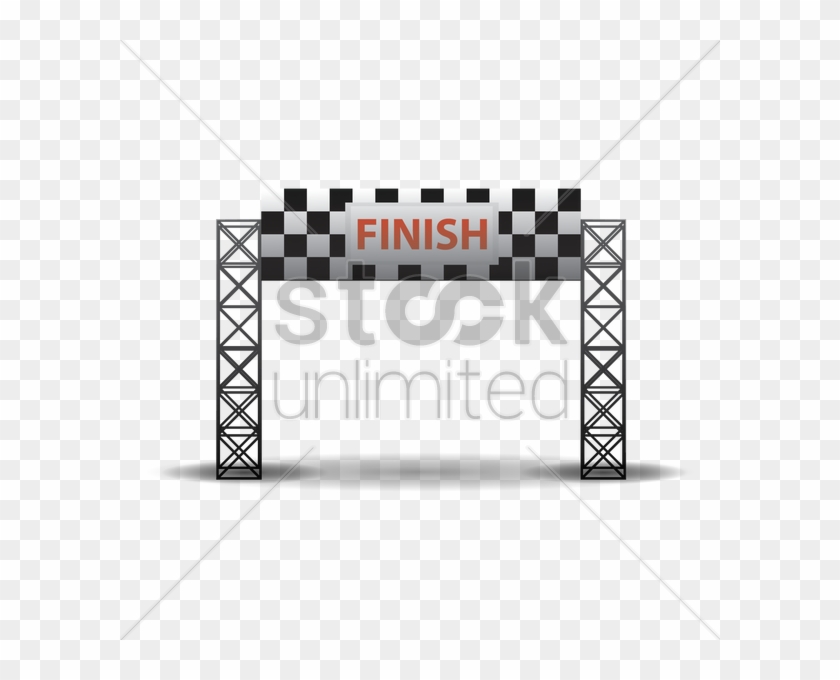 Checkered Finish Line Banner Clipart Check Clip Art - Finishline Motor Racing #1353073