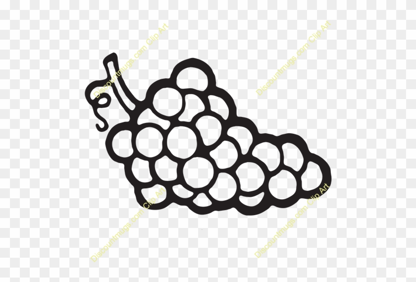 Grape Stencil Clipart Common Grape Vine Wine - First Communion Grapes Clipart #1353162