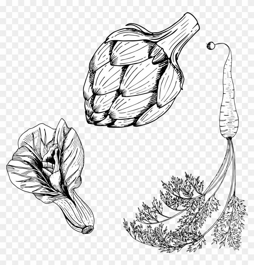 Carrot Vegetable Line Transprent Clip Art Black And - Food Planner: Meal Planner [book] #1353209