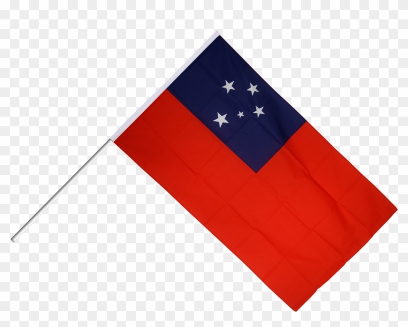 Samoa Hand Waving Flag - Flag Of Samoa #1353249