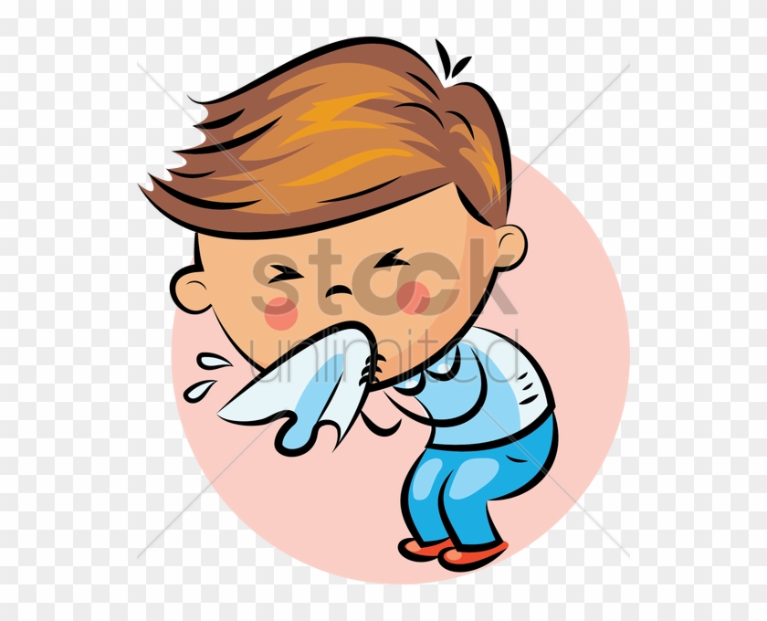 Boy Sneezing Clipart Nasal Congestion Clip Art - Cold And Sneeze Cartoon #1353283