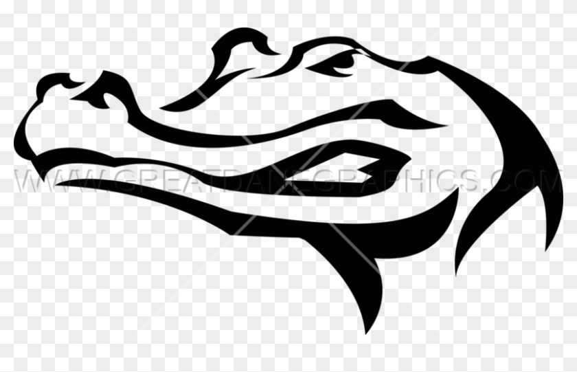 Gator Clipart Easy - Alligator Head Stencil #1353317