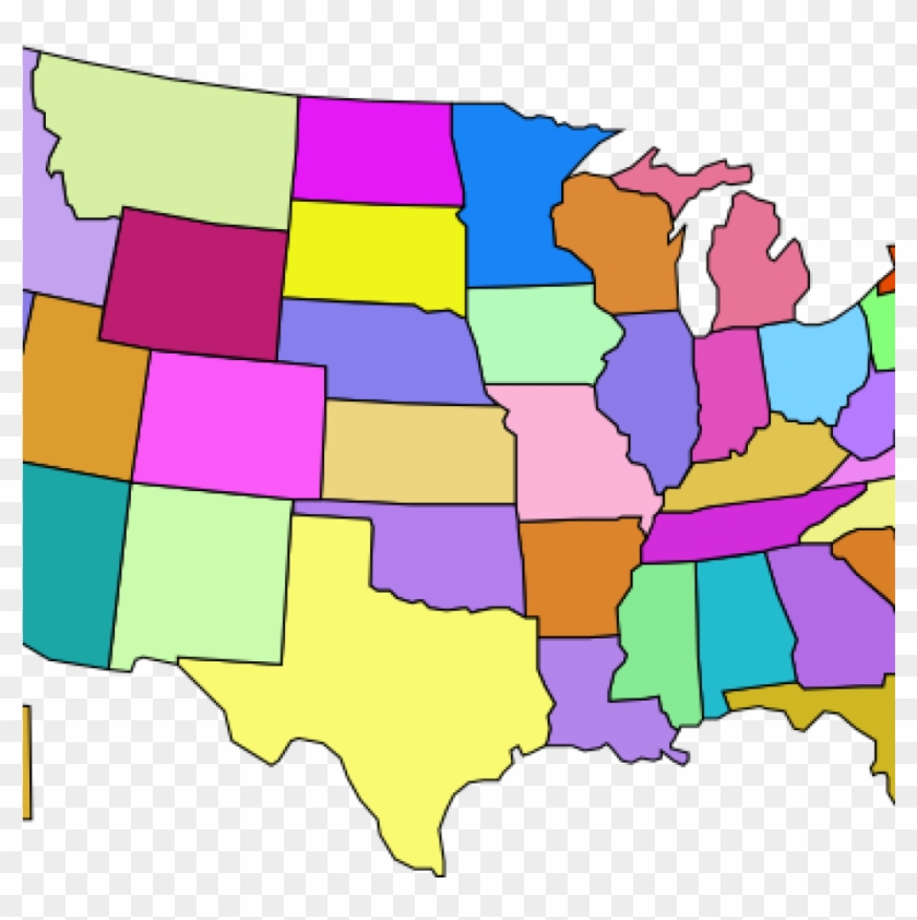 Clipart Map Of Usa United States Map Clip Art At Clker - Blank Us Map Color #1353377