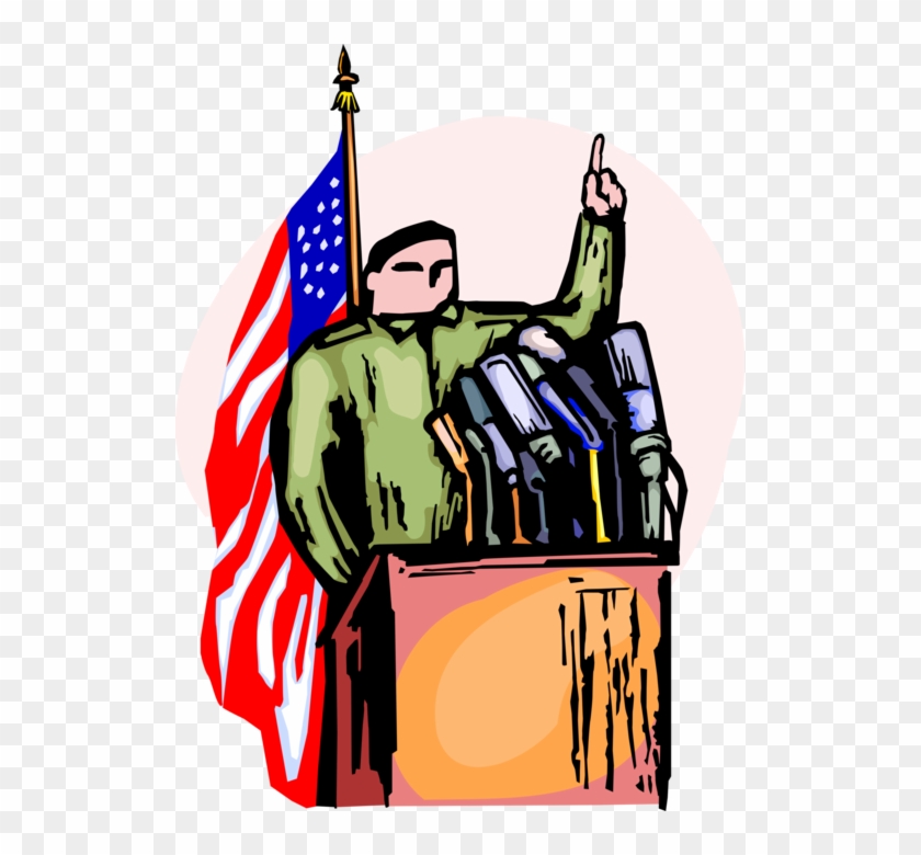 Vector Illustration Of United States Military Officer - Political Process Clipart #1353385