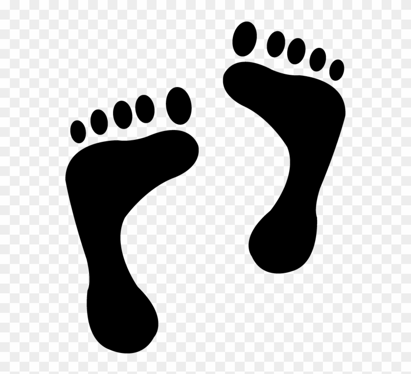 Footprint Clipart Pair Feet - What's Kickin'? Rectangle Sticker #1353388