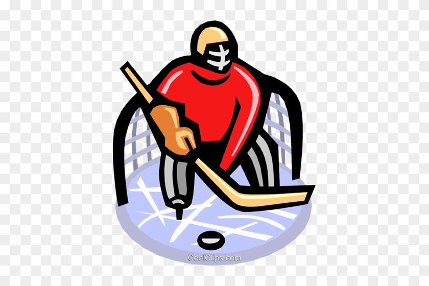 Hockey Goalie Royalty Free Vector Clip Art Illustration - Ice Hockey #1353441