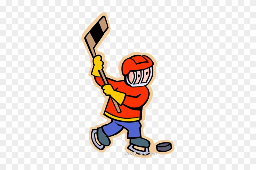 Boy Playing Hockey Royalty Free Vector Clip Art Illustration - Understanding #1353445