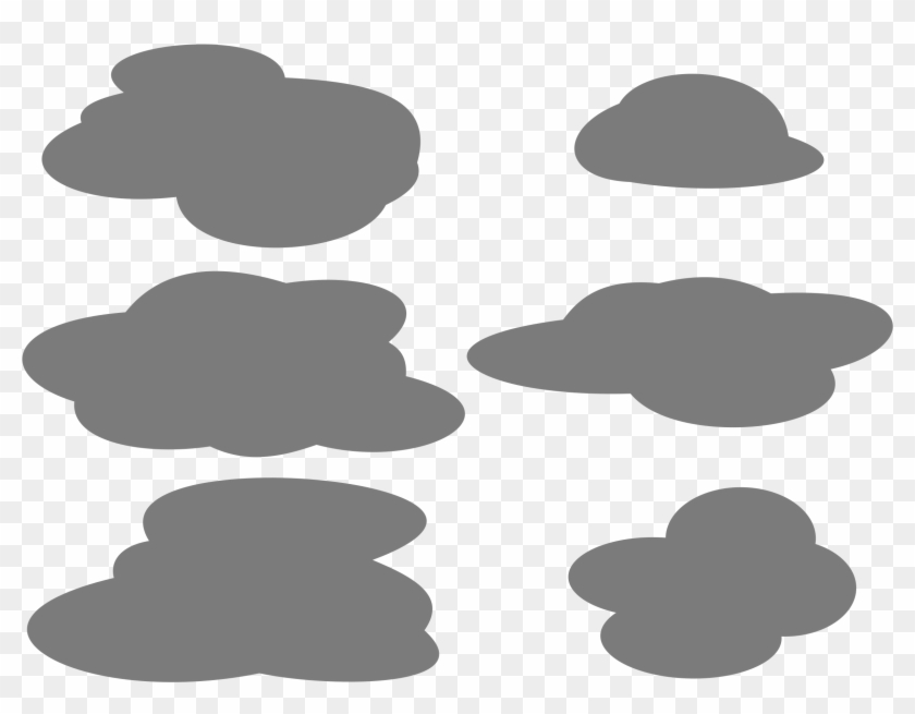 Cloud Drawing Line Art - Spooky Clouds Clip Art #1353463