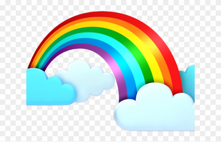 Clouds Clipart Clip Art - Rainbow Cloud Png Clip Art #1353464