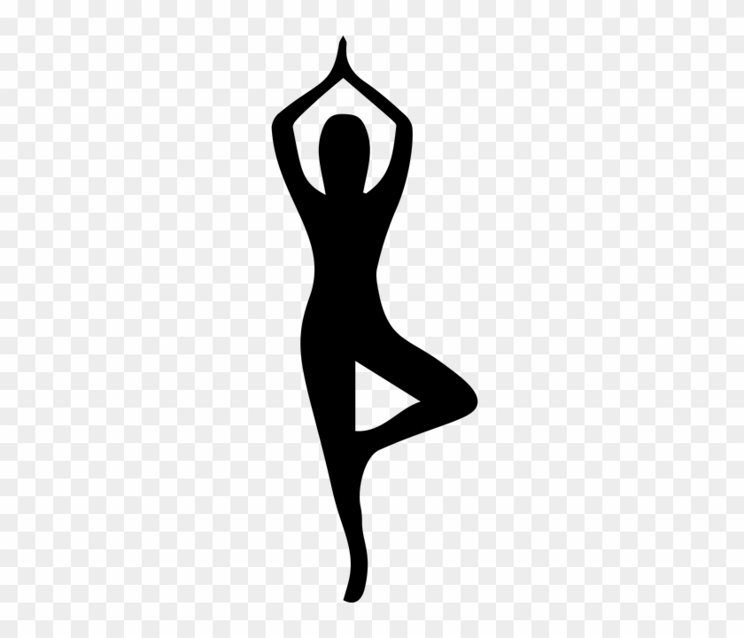 Women Fitness And Health - Yoga Poses Clip Art Silhouette #1353474
