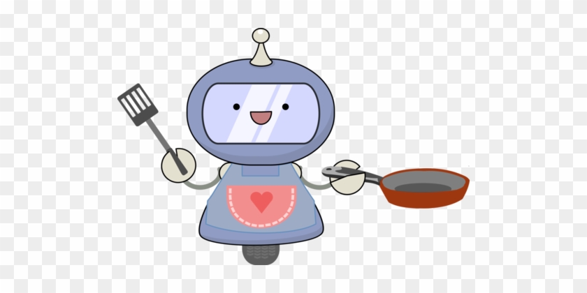 Robot Cooking Cartoon Chef Kitchen - Food Robot Clip Art #1353582