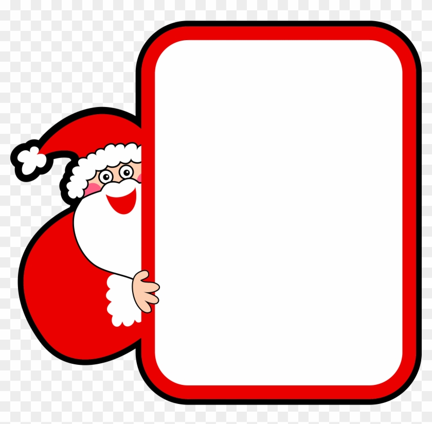 Santa Claus Christmas Day Drawing Greeting & Note Cards - Santa Claus Border Clipart #1353669