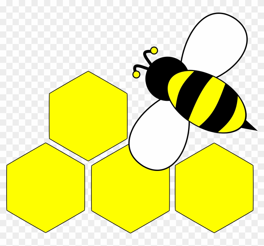 Clip Art Royalty Free Cell Vector Bee Home - Custom Honeybee Pillow Case #1353791