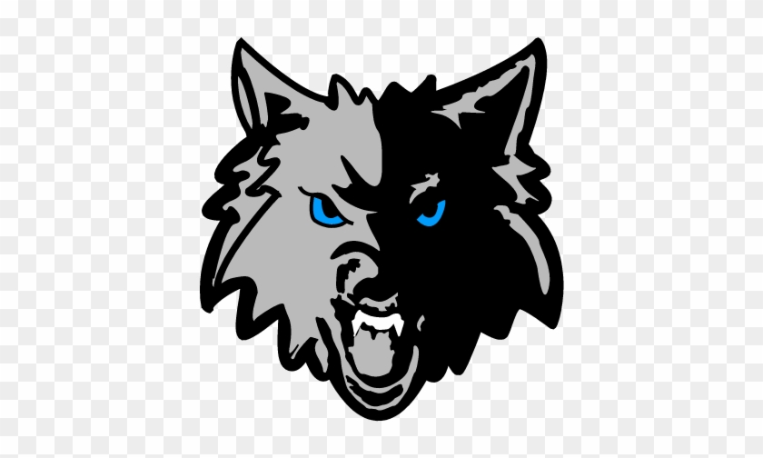 Trevor-wilmot Consolidated Grade School District - Timberwolves Logo Black And White #1353833
