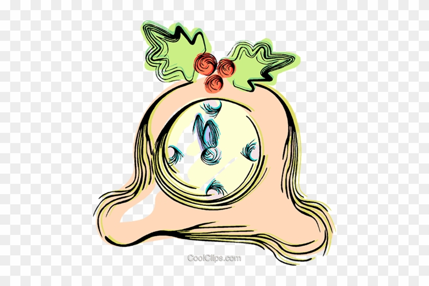 Mantle Clock With Holly Royalty Free Vector Clip Art - Mantle Clock With Holly Royalty Free Vector Clip Art #1353857