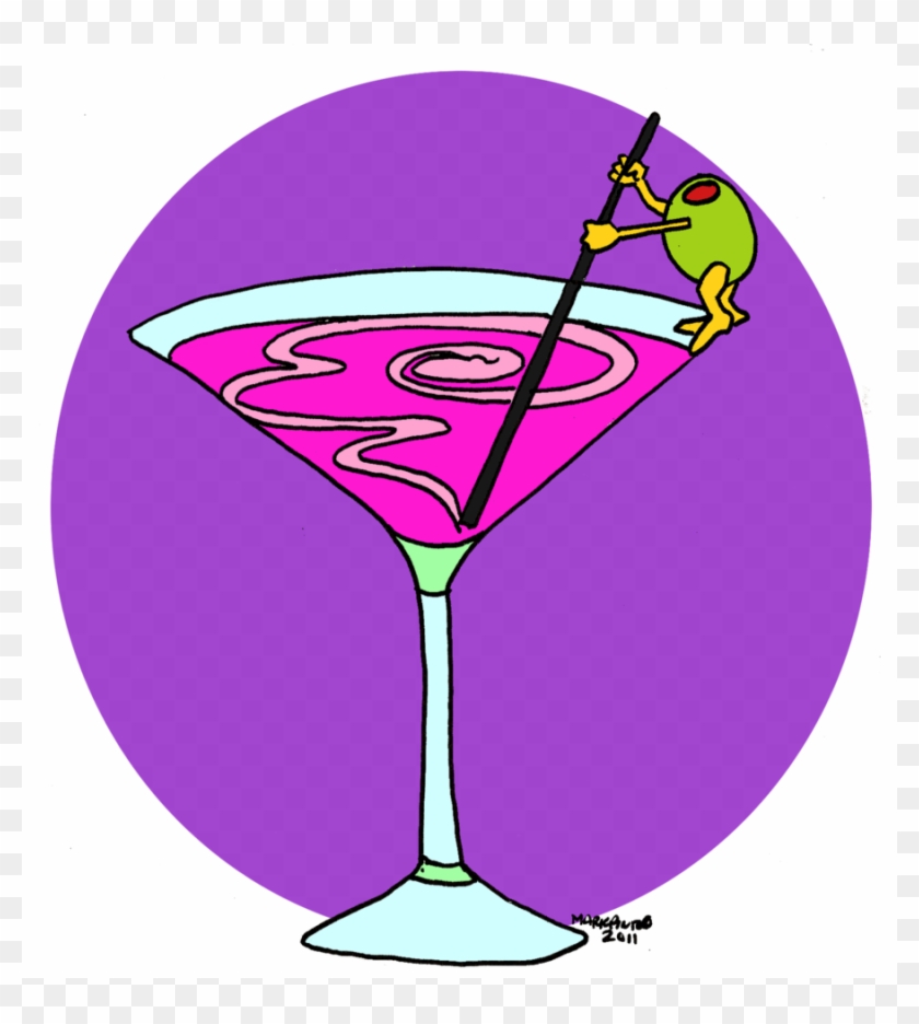 Martini Glass Clipart Martini Pink Lady Cocktail Garnish - Martini Glass #1353972