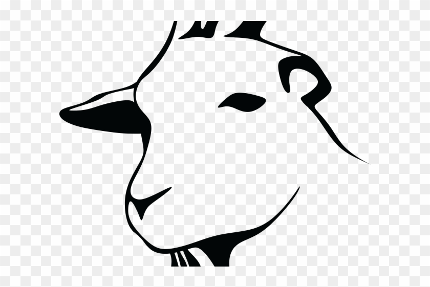 Goats Head Clipart Dairy Goat - Goat Head Vector Png #1354002