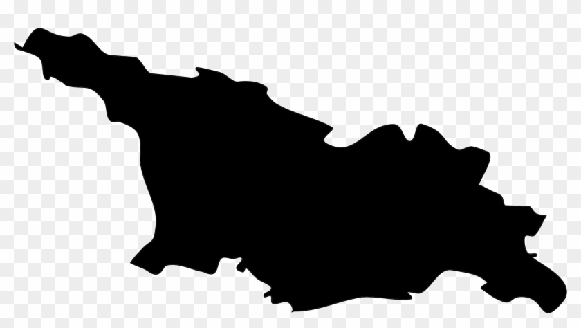 Freeuse File Flag Map Of Blank Svg Wikimedia - Black Map Of Georgia #1354019