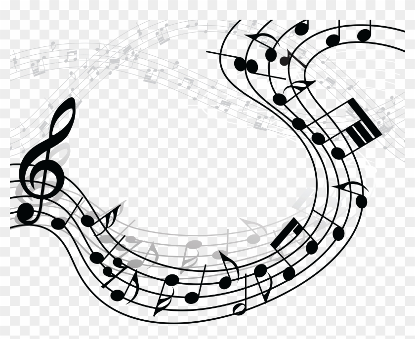 Notes Drawing Transparent Background - Transparent Background Transparent Music Note Design #1354047