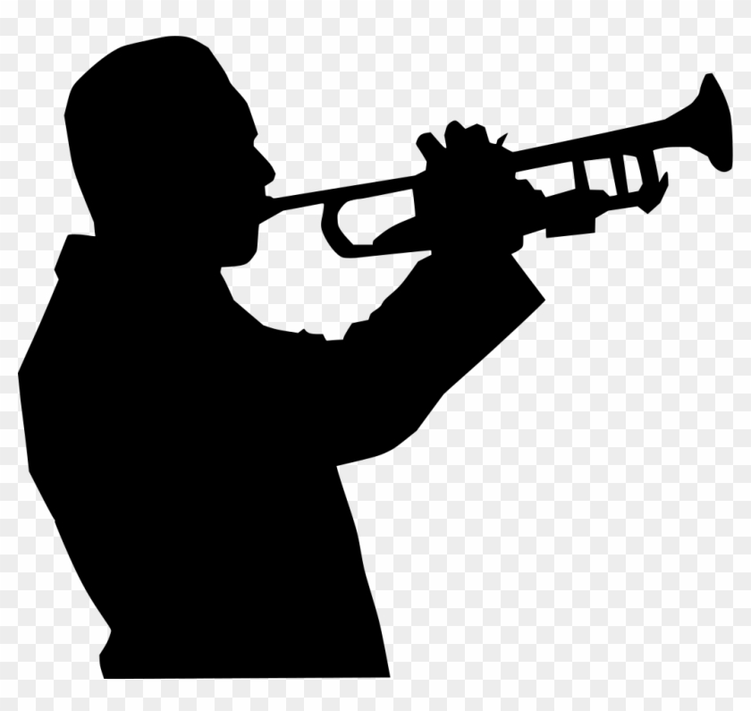 Picture Freeuse Download Angels Vector Trumpet Clip - Man Playing Trumpet Silhouette #1354066