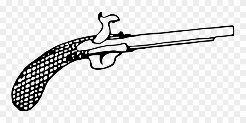 Flintlock Pistol Firearm Rifle - Flintlock Pistol Clipart Transparent #1354312