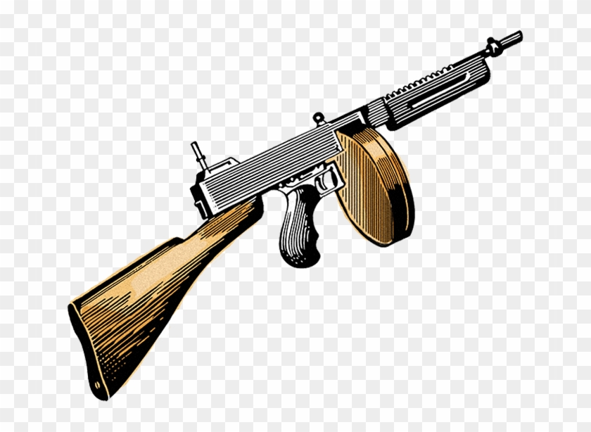 Download Tommy Gun Clip Art Clipart Thompson Submachine - Tommy Gun Art #1354319