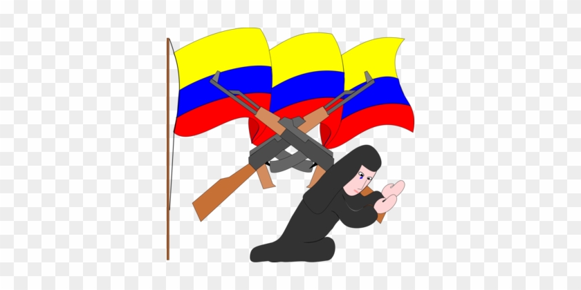 Guerrilla Warfare Rifle Weapon Colombia - Banderas De Guerrillas De Colombia #1354336