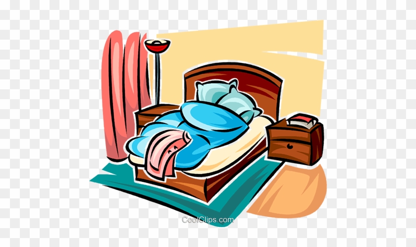 Bed Royalty Free Vector Clip Art Illustration - Clip Art #1354343