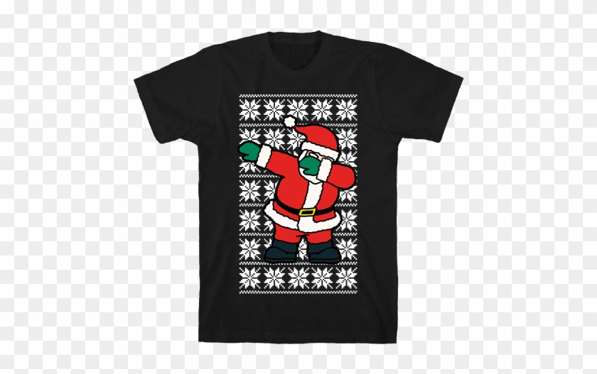Dabbing Santa Mens T-shirt - Dabbing Around The Christmas Tree #1354381